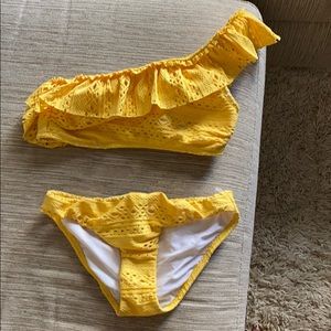 Shoshana swim suit yellow one shoulder